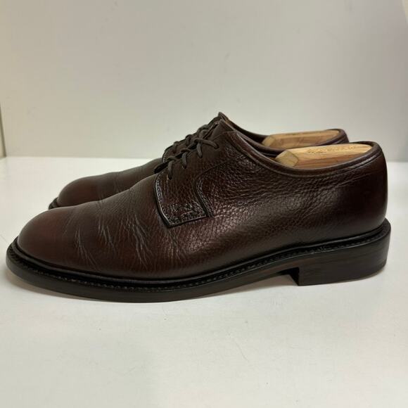 FULL RESOLE Grenson Scotch Grain Brown Blucher Made in England US 9.5 / UK - Picture 4 of 12